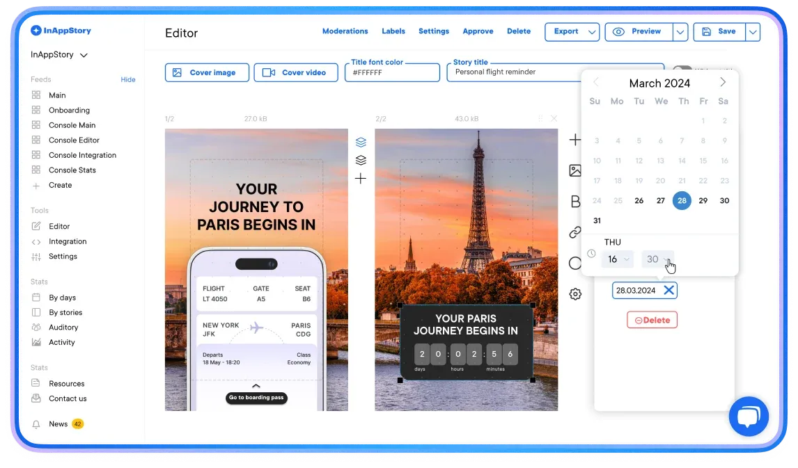 Seamless UX for creating and managing interactive content